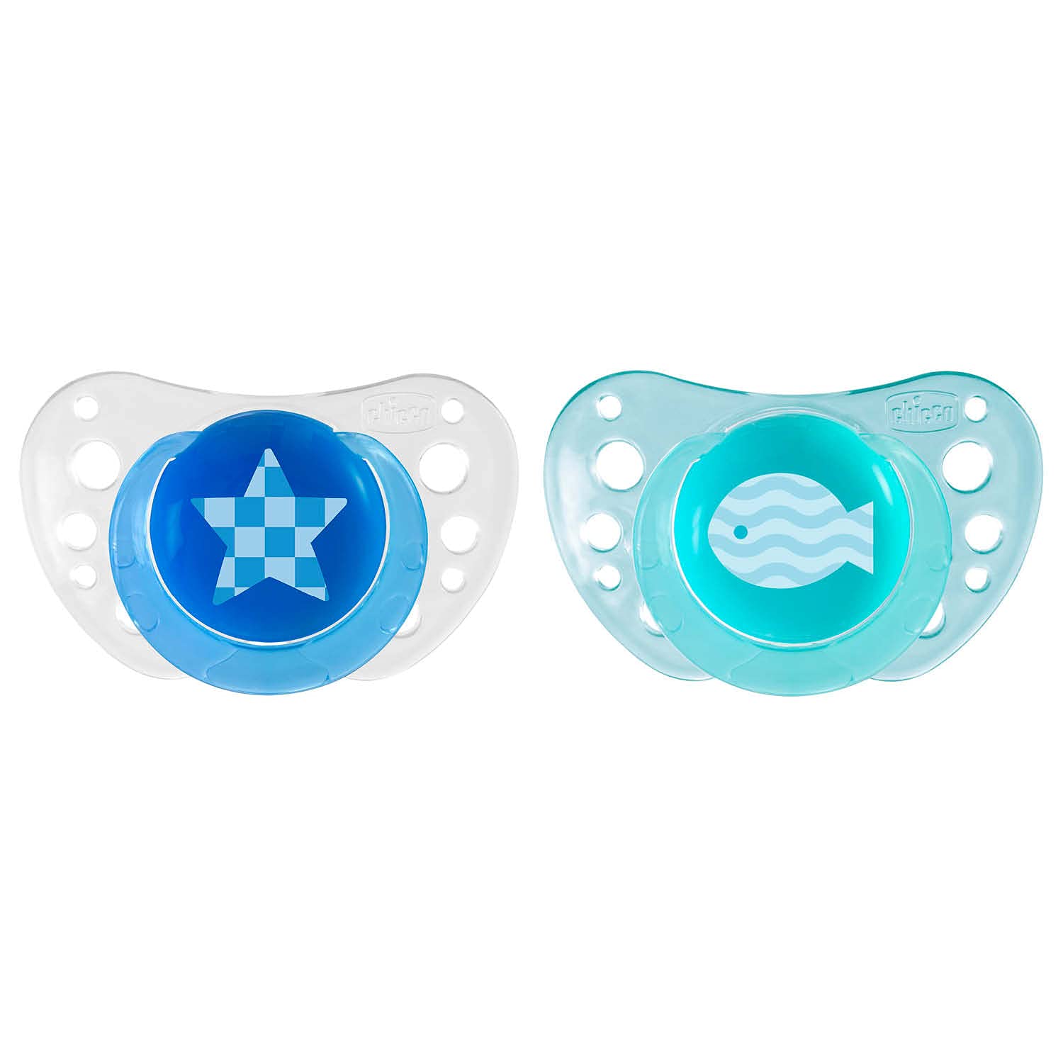 Chicco Physioring Succhietto Lumi 12+ Mesi - 2 Pezzi, Tettina Ortodontica Active, Anello Luminescente