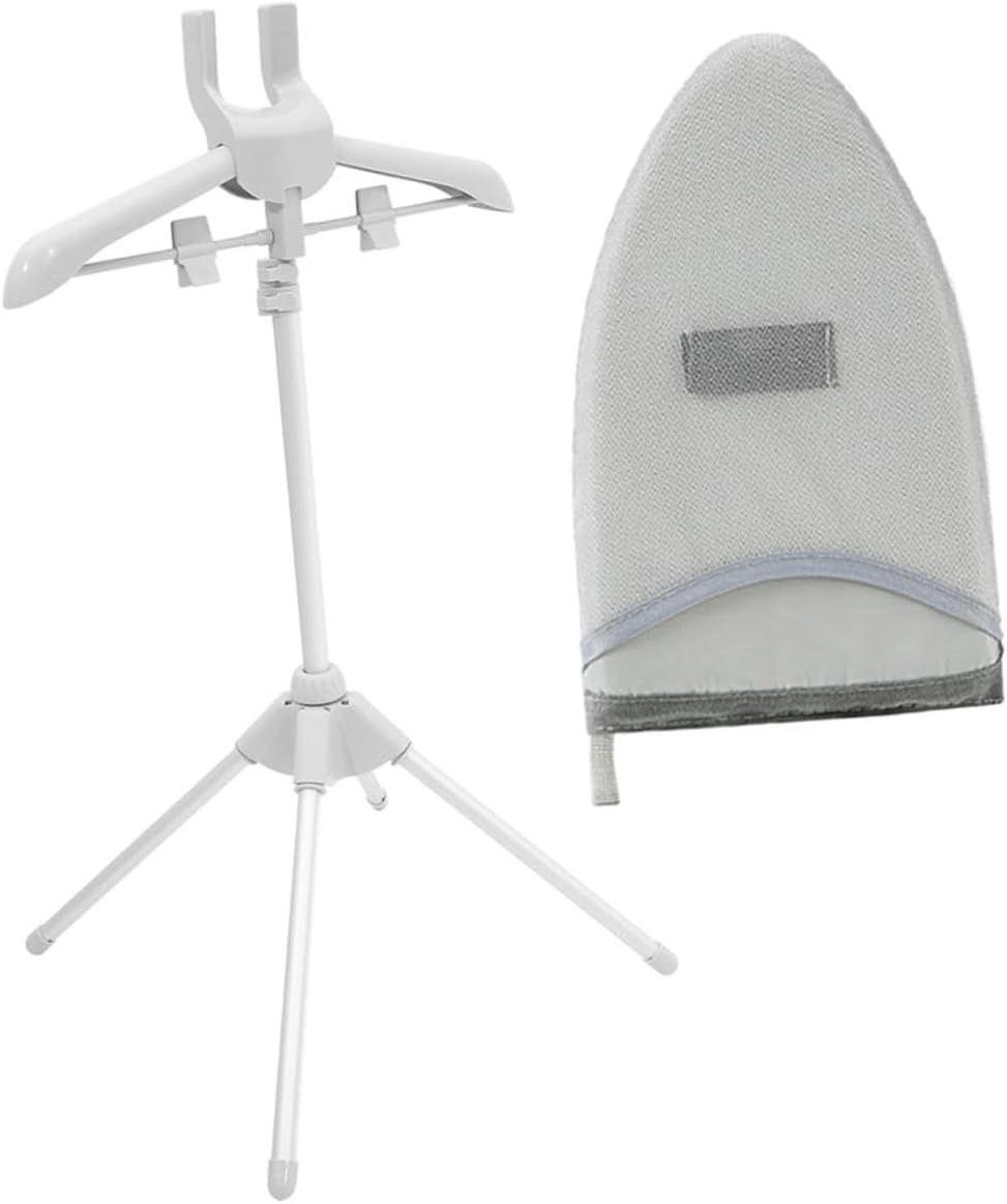 Foldable Ironing Clothes Drying Rack Adjustable Height Garment Steamer Hanger for Efficient Steam Ironing Metal Bracket Stand for Home Use