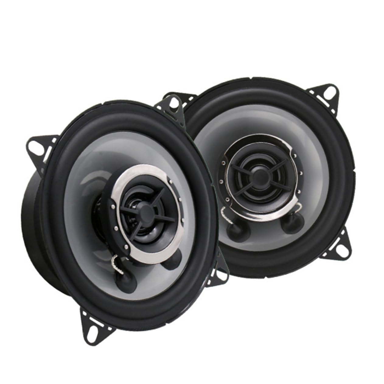BESTonZON 2kawałki Głośnik Samochodowy Dual Cone Akcesoria Do Audio Samochodowego Łatwy Montaż Stylowy Czarny Design