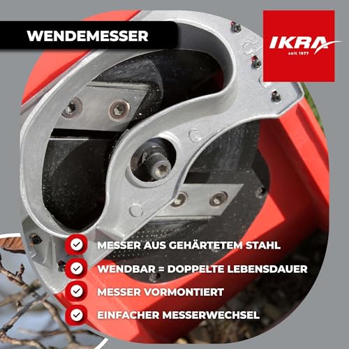 IKRA Elektro Gartenhäcksler IMH 2500, inkl. Ersatzmesser & Schutzbrille – Ansicht 2