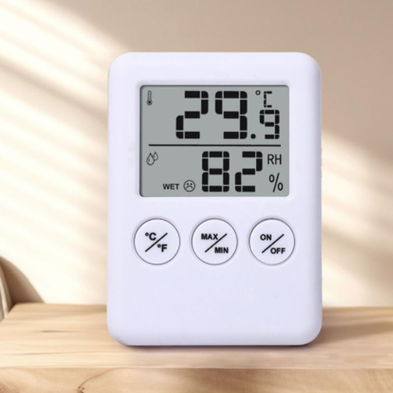 ABS Electronic Thermometer Hygrometer Indoor Kitchen Refrigerator Digital Display Watch Strap Stand