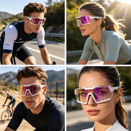 Image of Photochromic Z87 Safety Sports Sunglasses for Men Women, ANSI Z87 TR90 Frame UV400 Protection for Running Cycling