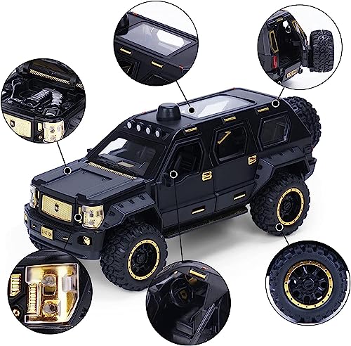 Image of Die-Cast Zinc Alloy 1:24 Scale G-Pootton Bigg Daddy Pull Back SUV with Blinking Lights, Car for Kids(Colors as Per Stock)(G - Pootton)