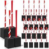 Shappy 24 Pieces Base Plugs with Tassels Heavy Duty Rubber Baseball Anchor Plug for Baseball Field Drill Softball Accessories(Red)