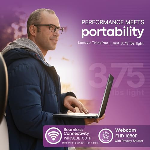 Image of Lenovo ThinkPad E16 Gen 2, FHD+ 16 inch Display, Intel Ultra 5-125U, 16GB RAM, 512GB NVMe, FPR, Backlit Keyboard, WiFi 6E + BT, RJ-45, FHD Webcam, Win 11 Pro, AI Business Laptop