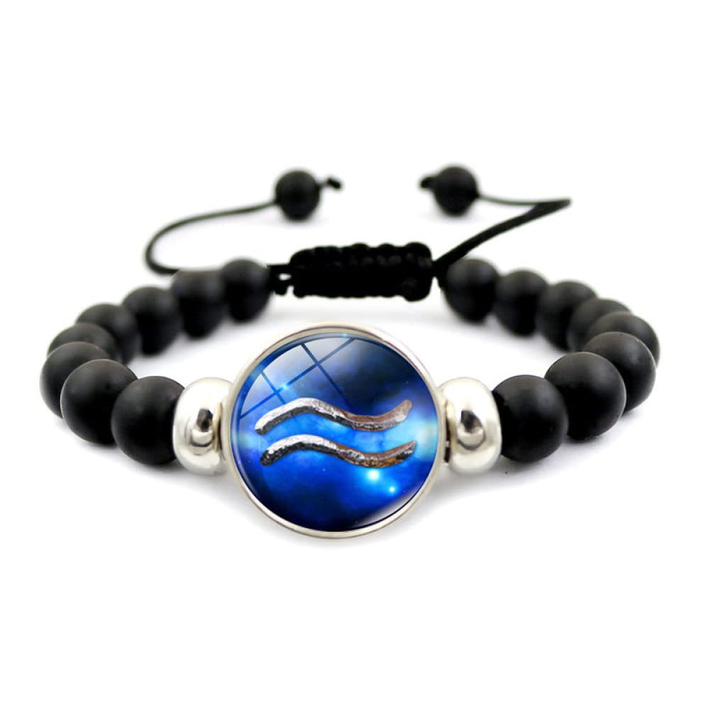 CECE&COLE Bracciale Segni Zodiacali – Multistrato In Pelle E Perline, Fatto A Mano, Stile Retrò Punk