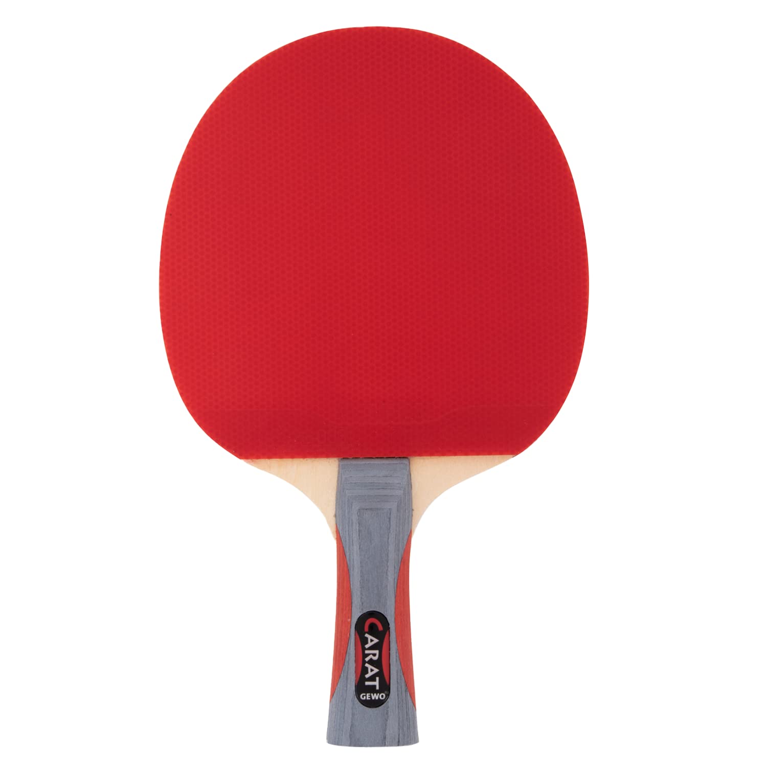 GEWO Carat Table Tennis Bat - ITTF Approved All-Round Table Tennis Bat with Balanced Spin Speed Balance, Ready Racket with Fast Coating and High Rotation Properties, Concave Handle