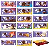 Mk Random Mixed Assorted Variety Flavours Chocolate Bars Collection – Creamy Chocolate Selection in a Fun Assortment of Flavours (8 x Random Mixed Bars)