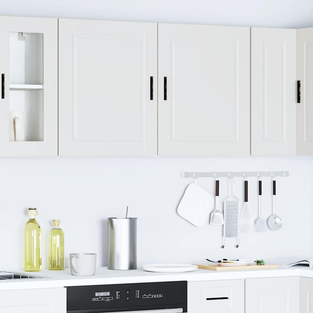 Lot de 2 armoires de cuisine suspendues Porto - En bois - Blanc - 50 x 31 x