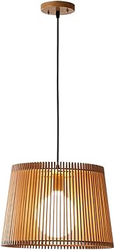 VIOLIN Wood Pendant Light - Easy-to-Assemble Ceiling Chandelier Wooden Industrial Home Hanging Lighting Modern Japanese Suspension Lights Compatible with Dining, Kitchen, Bedroom, Living Room,Lights