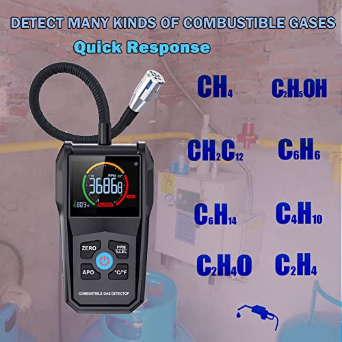 image for intendvision Gas Leak Detector Portable Flammable Gas Sniffer Combusti