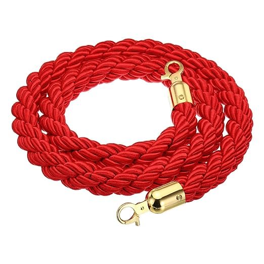 Corde rouge de guidage 33mm barrière de sécurité pour files d'attente
