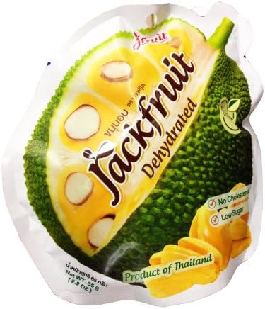 Dehydrated Jackfruit No Cholesterol and Low Sugar Net Wt. 65g or 2.29 Oz J Fruit Brand