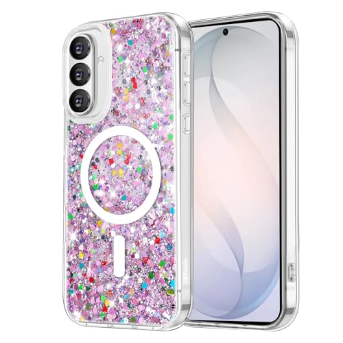 Coque Samsung S26 Mag-Safe paillettes transparente et antichoc