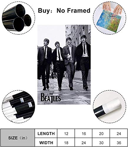Impression sur Toile 30x50cm sans Cadre The Beatles Forever Affiche et Mur Art Photo Impression Moderne Famille Chambre… - Les Beatles, Paul McCartney, John Lennon, RIngo Starr, George Harrison Impression sur Toile 30x50cm sans Cadre The Beatles Forever Affiche et Mur Art Photo Impression Moderne Famille Chambre… – Image 5