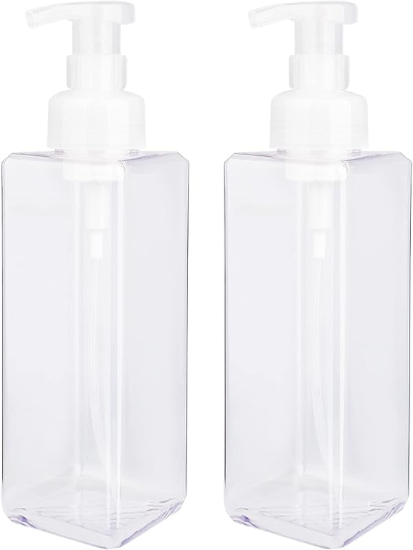 Frasco dispensador de sabonete espumante UUJOLY 1 L com bomba recarregável, plástico PETG, transparente, pacote com 2
