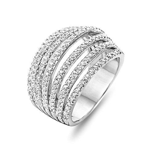 Velin in argento Sterling 925, con pavé, zirconia