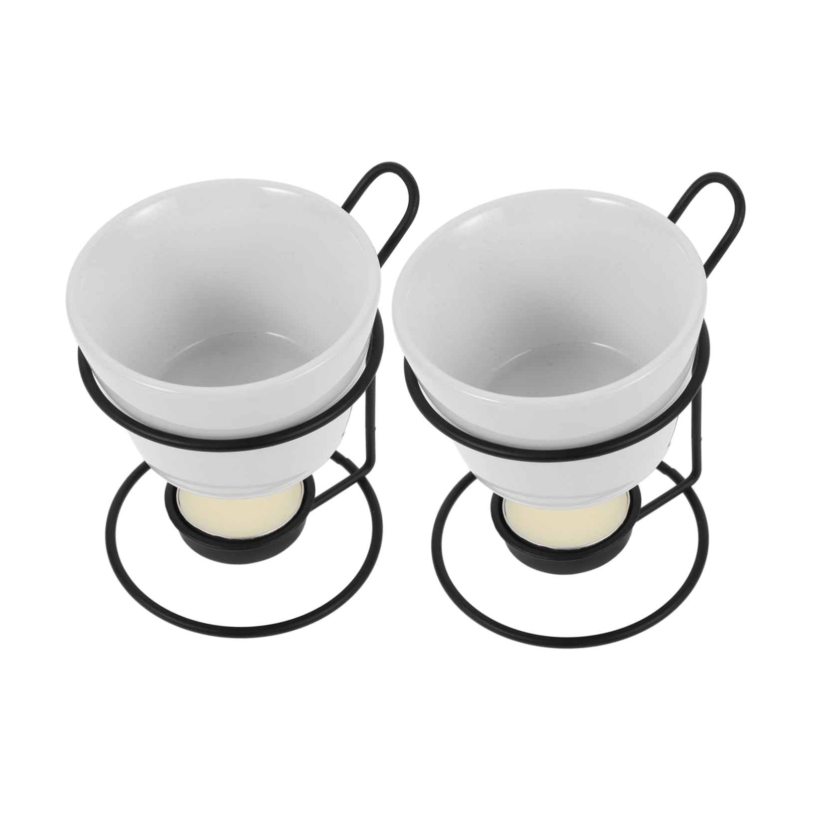 Amosfun 2sets Scaldaburro in Ceramica per Cioccolato o Formaggio Set per Fonduta Pentola in Ceramica per Fonduta Pentola Scaldaformaggio per Uso Domestico