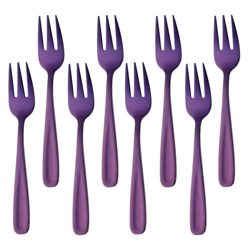 Cocktail Forks, 18/10 Stainless Steel 3-tine Appetizers Desert Mini Salad Fruit Fork Sets of 8, 5.5 Inch — Amazon image 9