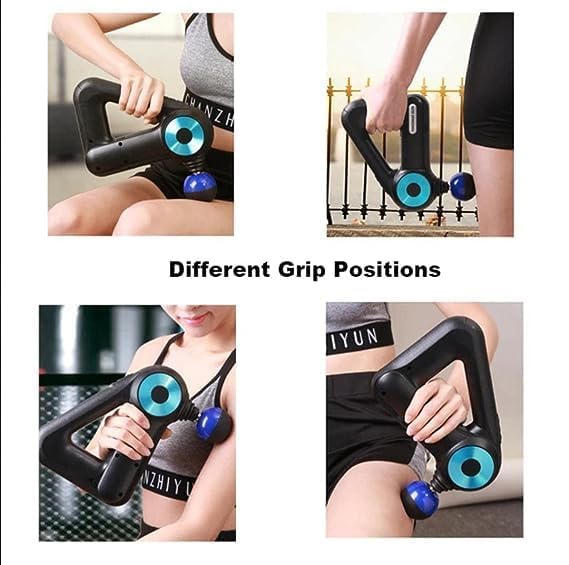 ACUWORLD Battery Powered Massage Gun Vibration With 12 Massage Attachments For Full Body Deep Tissue Muscle Body Relaxation Stiffness, Pain Relief Dual Grip Neck Shoulder Back Leg, Black ACUWORLD Battery Powered Massage Gun Vibration With 12 Massage Attachments For Full Body Deep Tissue Muscle Body Relaxation Stiffness, Pain Relief Dual Grip Neck Shoulder Back Leg, Black