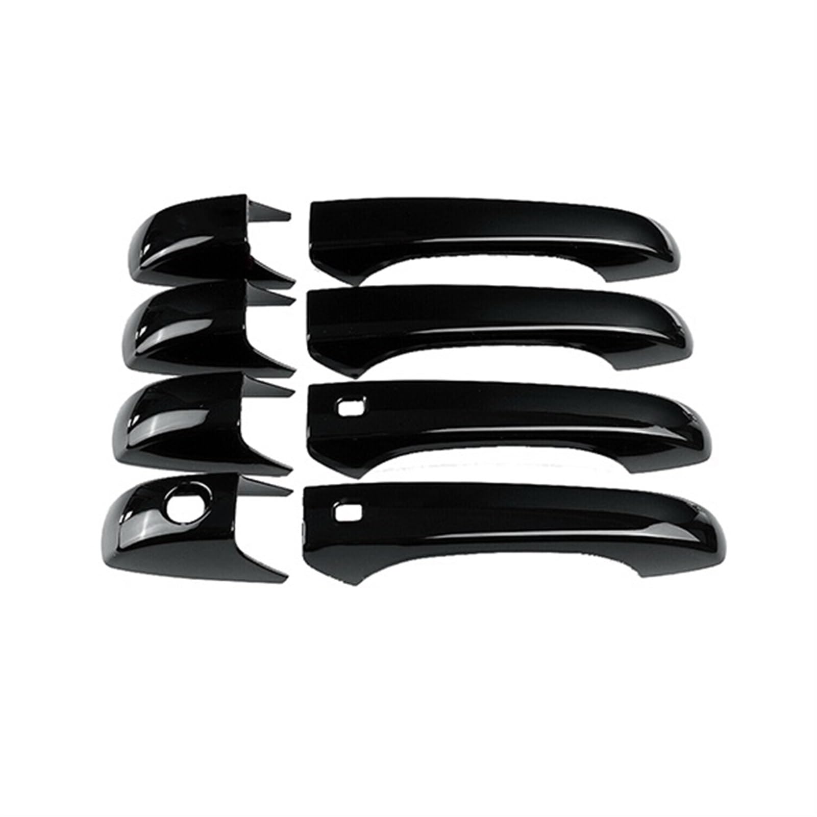 Qunfd 4Handle 2Buttons Fit For Dodge Caliber 2007 2008 2009 2010 2011 2012 Gloss Black Smart Door Handle Cover Styling Stickers Car Protective Accessories(4Handle 2Buttons)
