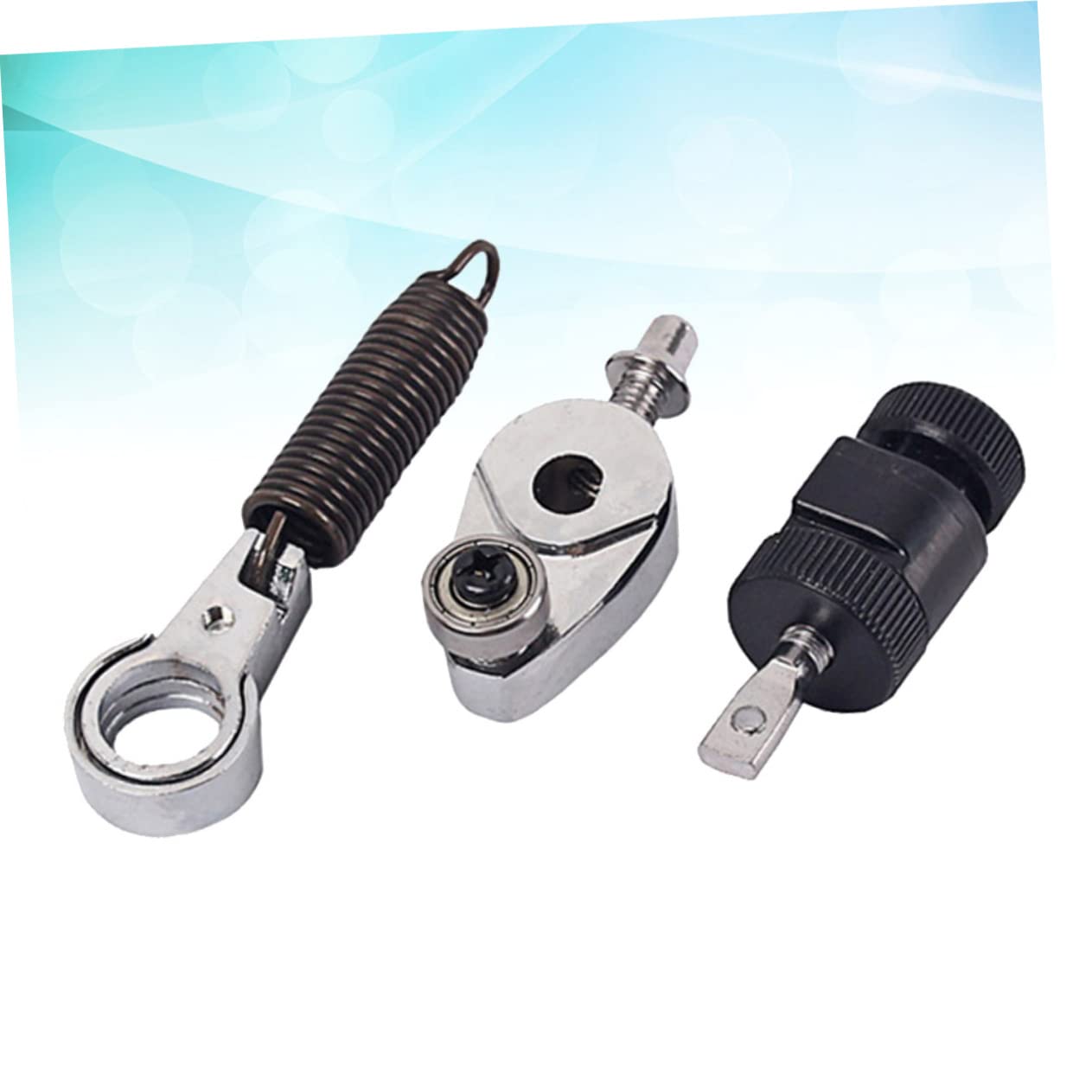Toyvian 2pezzi Pedale Per Cassa Con Molla Tensionatrice Metallo Di Per Pedale Da Batteria Facile Da Assemblare e Utilizzare Alta Resistenza e Durata Nero e Argento