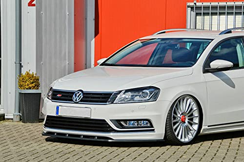 Jupe de pare-chocs frontal aérodynamique Passat B7 R noir brillant