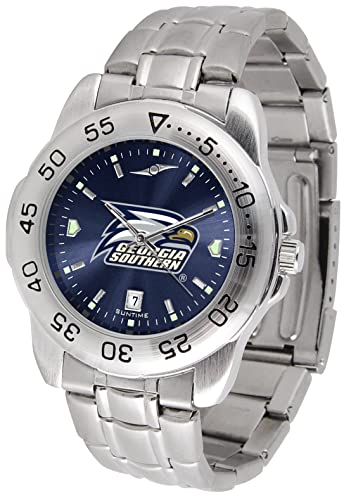Image of SunTime Men's NCAA Team Sport Watch, 20mm Stainless Steel Strap, Reflective Shiny Dial with Date