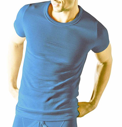 Socks Uwear - Camiseta térmica de Manga Corta para Hombre Azul Azul S/35/37 Pecho