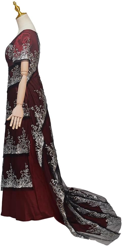 Willyacos Titanic Rose Cosplay Costume - Red Dewitt Bukater Dress, Dinner Outfit for Women - Image 4