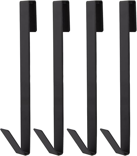 Miniatura 9 de Ganchos para puerta de ducha de 10 pulgadas, 4 piezas, gancho para puerta de baño, ganchos extendidos sin taladrar para puerta de ducha de vidrio