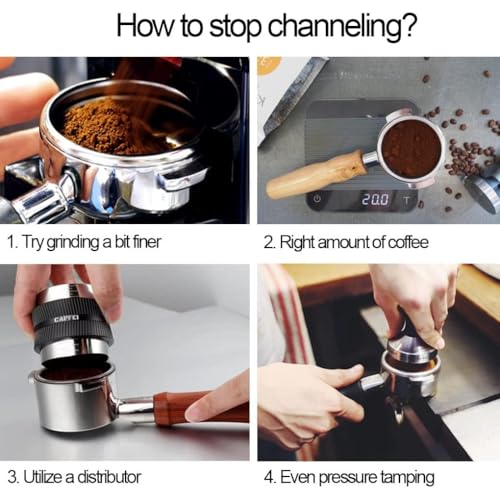 Image of CAPFEI 51mm Bottomless Portafilter Compatible with Gevi Espresso Machine, 51mm portafilter 3 ears with Prongs Thickness 4mm