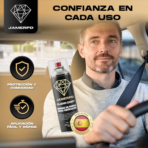 JAMERPD Pulir Faros Coche con Barniz Faros Coche - Alto Brillo y Excelente Resistencia - Adherencia sobre Plásticos - Devolviendo el Brillo y Transparencia Original de los Faros - 400 ml - imagen 8