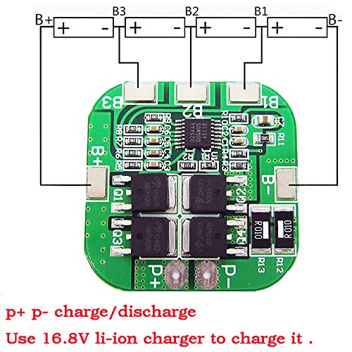 ZkeeShop 4Pcs 4S 20A 14.8V BMS Li-ion Lithium Battery Protection Board 18650 Charger Protection Board 16.8V Over Charge Over Discharge Short Circuit Protection