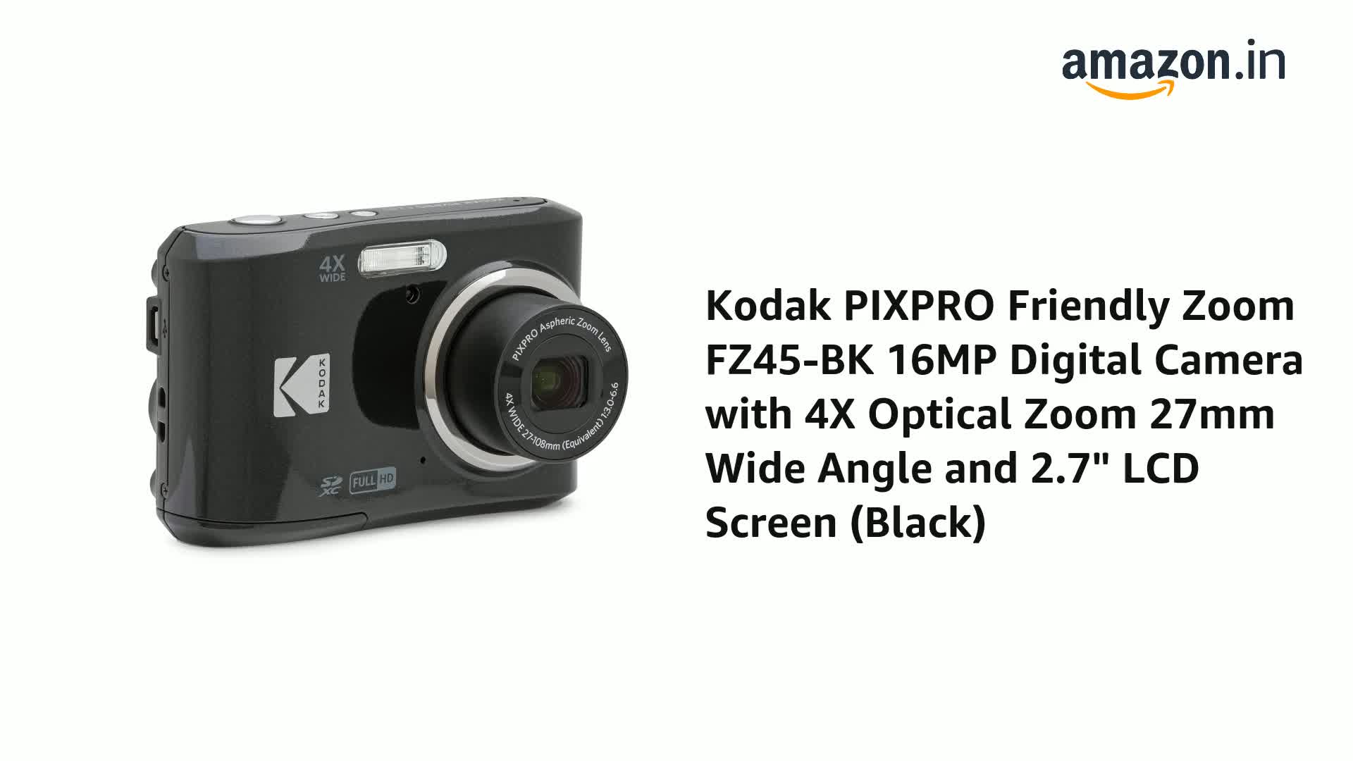 Buy KODAK PIXPRO Friendly Zoom FZ45-BK 16MP Digital Camera