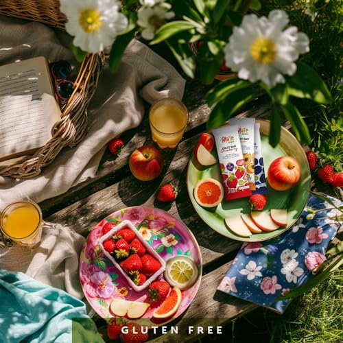 Image of Mate Fruit Bars Variety Pack (40 Pack) - 100% Natural Real Fruit Snacks for Adults and Kids, Healthy Snacks, Fruit Leather. Gluten-Free, Vegan, Kosher, No Added Sugar, No Preservatives and No Colorant (Strawberry, Blackberry, Peach, Sour Cherry, Plum)