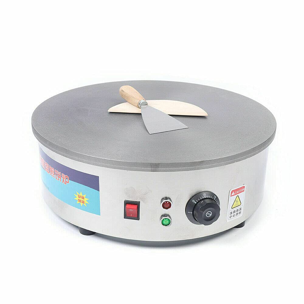 Crepera Maker, 2800 W, placa de 45 cm, para hacer crepes dulces, tortitas, galettes