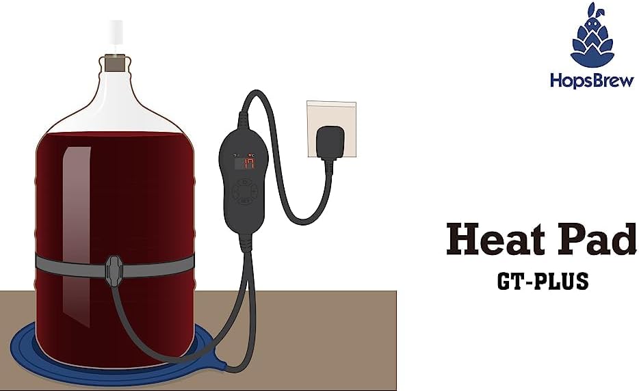 Miniatura 2 de Almohadilla térmica de cocina BrandX con controlador de temperatura para fermentación