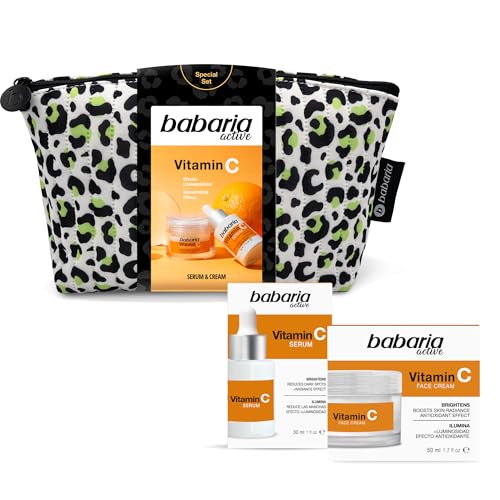 Babaria - Pack Cremas Faciales Mujer Vitamina C | Pack Regalo Incluye Cremas Faciales Mujer 50 Ml | Serum Vitamina C 30 Ml Y Crema Facial 50 Ml | Hidrata E Ilumina | Antioxidante Y Antiarrugas