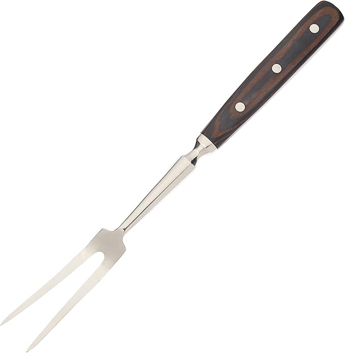 Mercer Culinary Praxis Wood Handle 12 1/4-Inch Forged Fork Japanese steel that's
