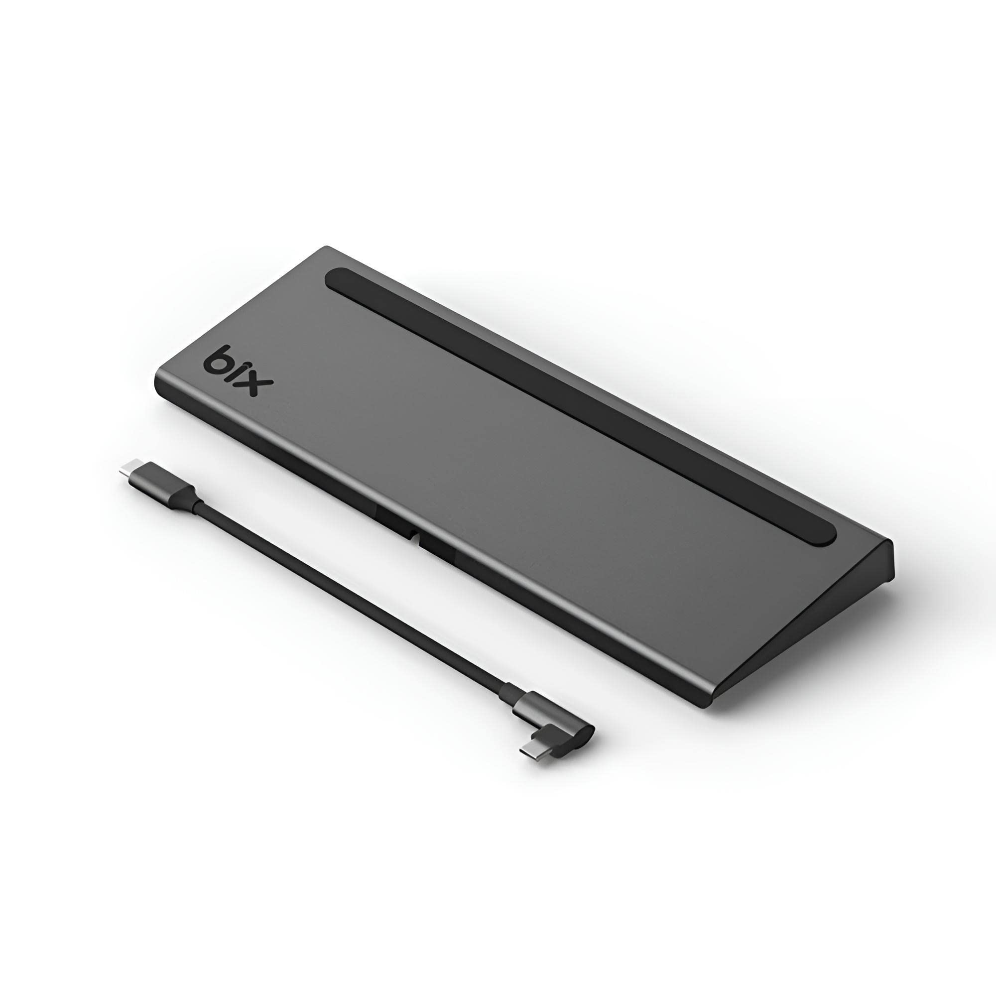 Bix BX12HB 11'i 1 USB C Hub, 4K HDMI, DP, VGA, Görüntü Aktarımı, 100W PD, 3x USB 3.0 Girişi, 1 Gigabit Ethernet, Micro SD/SD Girişi, 3,5 mm Jack. MacBook Pro için MultiPort Bağlantı Noktası.