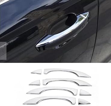 Car Exterior Door Handle for Audi A6 A6L C7 2012-2017,Superior Performance,Durability,Chrome Door Handle Front Rear Driver & Passenger