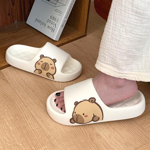 Image of Men's and Women's Capybara Slides,Cute Capybara Slippers for Indoor Outdoor,Non Slip Quick Drying Shower Shoes,Comfort Cloud Slides Sandals