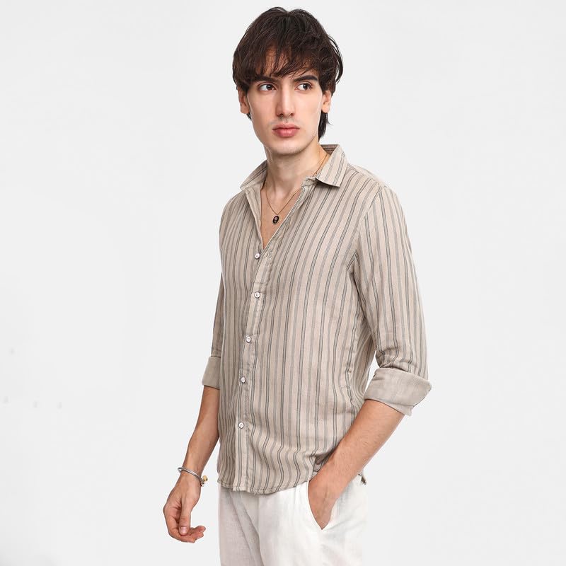 Image of CAHOOT Men's Tartan Plaid Shirt for Casual Wear | Spread Collar | Long Sleeve | Button Closure | Shirt Crafted with Comfort Fit for Everyday Wear
