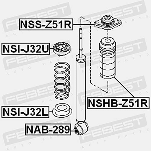 Rear Shock Absorber Boot Febest NSHB-Z51R Oem 55240-1AA0A