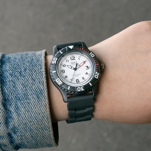 Image of Citizen Q&Q Analog Solar Watch, Water Resistant to 10 ATM, Urethane Strap