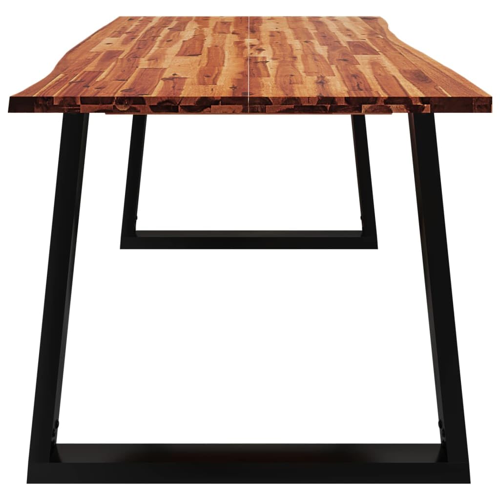 ZEYUAN Esstisch Baumkante 180x90x75 cm Massivholz Akazie, Küchentisch, Esszimmertisch, Dining Table, Kitchen Table, Esszimmer Tisch, Sitzecke, Essen Tisch