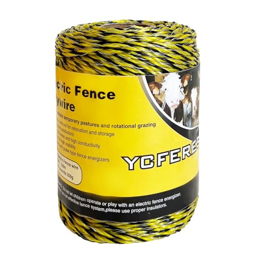 Fil de clôture électrique polywire 100m conducteur acier inoxydable pour animaux