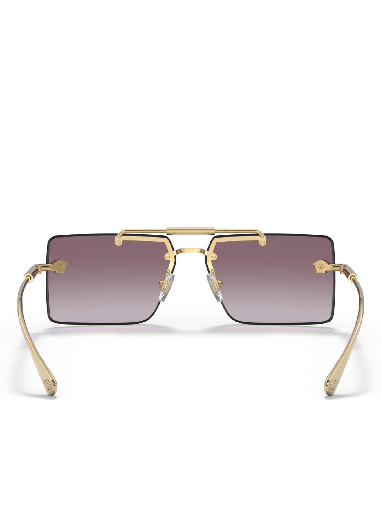 Versace VE 2245 10028H Gold Metal Rectangle Sunglasses Purple Gradient Lens product thumbnail 6