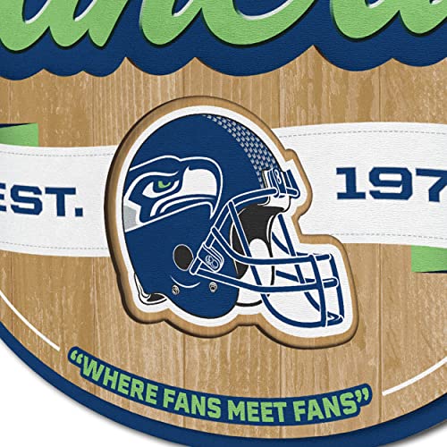 Image of YouTheFan NFL Seattle Seahawks FanCave Wall Art | Ready-To-Hang, 3D Multi-Layered Construction, Floating Wall Mount Design, Great Fan Gift, Officially Licensed Artwork